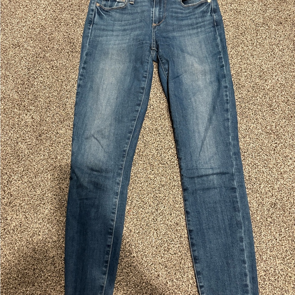 PAIGE Mid Blue Skinny Jeans